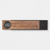 Elegante Rustic Wood Logo Office Türschilder Türschild (Vorderseite )