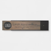 Elegante Rustic Wood Logo Office Türschilder Türschild (Vorderseite )