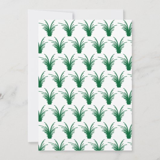 Elegante Rustikal Green Grass Boho Frame Hochzeit  Einladung (Rückseite)