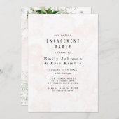 Elegante, rustikal-rosa Aquarellfarben Einladung (Vorne/Hinten)