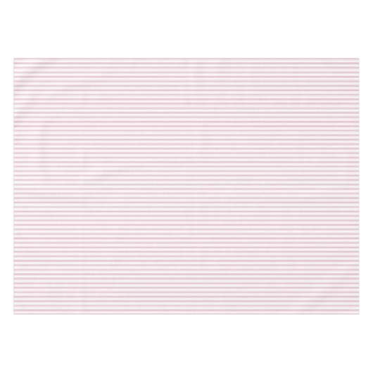 Elegante Rustikal Rosa Französische Streifen Tischdecke (Vorderseite (Horizontal))