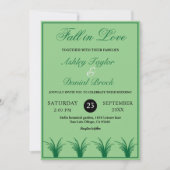 Elegante Rustikal Sage Green Grass Boho Hochzeit i Einladung (Vorderseite)