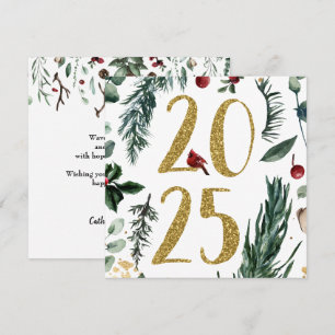 Elegante Rustikal White 2025 New Years Holiday Car