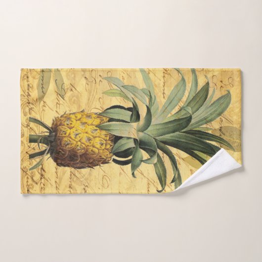 Elegante Rustikale Ananas Badhandtuch Set (Handtuch)