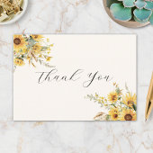Elegante rustikale Aquarell Dankeskarte