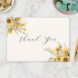 Elegante rustikale Aquarell Dankeskarte