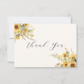 Elegante rustikale Aquarell Dankeskarte (Vorderseite)