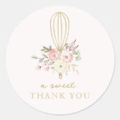 Elegante Rustikale Bäckerei Ein herzliches Dankesc Runder Aufkleber (Vorderseite)