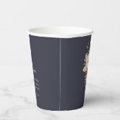 Elegante Rustikale Baumwolle & Pinecone Weihnachte Pappbecher (Rechts)