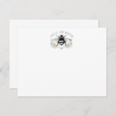Elegante rustikale Bienennotizkarte Mitteilungskarte (Vorne/Hinten)