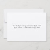 Elegante rustikale Blätter Grüne Vielen Dank Dankeskarte (Rückseite)