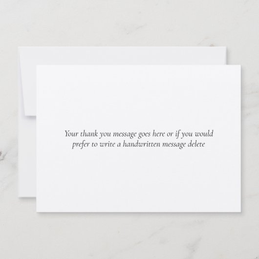 Elegante rustikale Blätter Grüne Vielen Dank Dankeskarte (Rückseite)