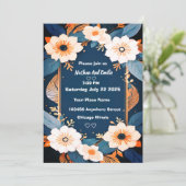 Elegante rustikale Blume Flat Danke Karte (Stehend Vorderseite)