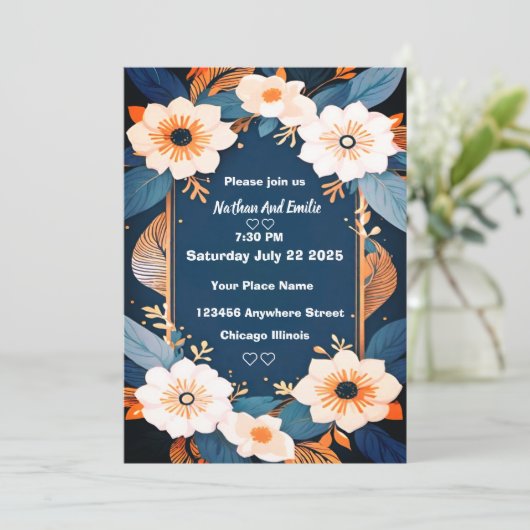 Elegante rustikale Blume Flat Danke Karte (Stehend Vorderseite)