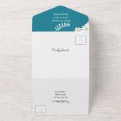 Elegante rustikale Blume, maßgeschneiderte Hochzei All In One Einladung (Außenbereich)