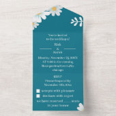 Elegante rustikale Blume, maßgeschneiderte Hochzei All In One Einladung (Innen Boden)