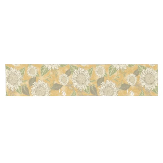 Elegante Rustikale Blumenblume Kurzer Tischläufer (Horizontal)