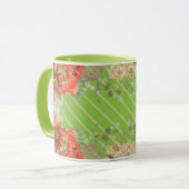 Elegante rustikale Blumenküche Tasse (Vorderseite Links)