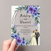 Elegante Rustikale Blumenzeremonie Acryleinladungen (Insitu (Handheld))