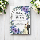 Elegante Rustikale Blumenzeremonie Einladung