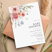 Elegante rustikale Blütendusche Einladung