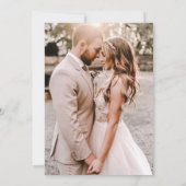 Elegante Rustikale Boho-Foto-Hochzeit  Einladung (Rückseite)