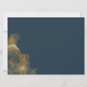 Elegante Rustikale Boho Gold Navy und Rost Hochzei Save The Date (Rückseite)