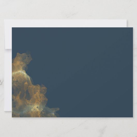 Elegante Rustikale Boho Gold Navy und Rost Hochzei Save The Date (Rückseite)