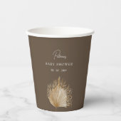 Elegante rustikale Botanische Boho Babydusche Pappbecher (Vorderseite)
