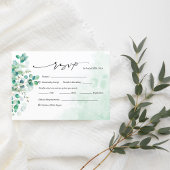 Elegante rustikale botanische Eukalyptus-Blätter RSVP Karte