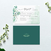 Elegante rustikale botanische Eukalyptus-Blätter RSVP Karte