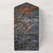 Elegante rustikale botanische Herbst-Rose Hochzeit All In One Einladung (Außenbereich)