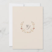 Elegante rustikale Botanische Kalligraphie Hochzei Einladung (Rückseite)