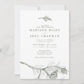 Elegante Rustikale Branch Hochzeit Einladung (Vorderseite)