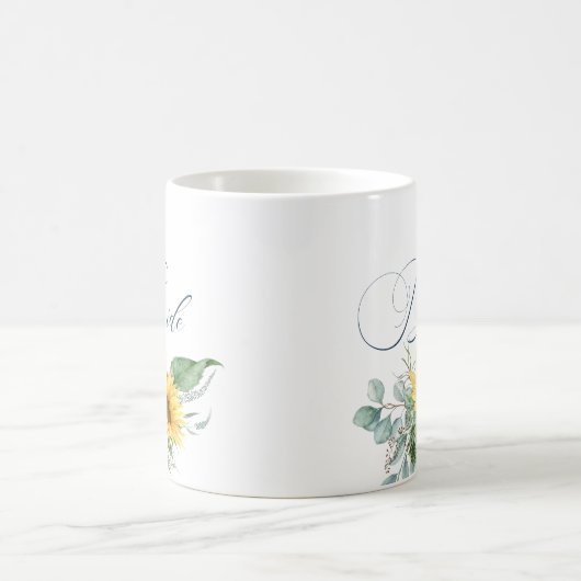 Elegante Rustikale Braut Eukalyptus floral Kaffeetasse (Mittel)