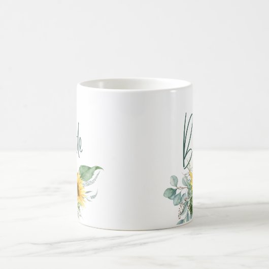 Elegante Rustikale Braut Eukalyptus Wedding Kaffeetasse (Mittel)