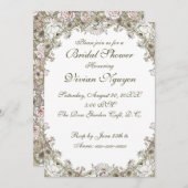 Elegante Rustikale Brautdusche Einladung (Vorne/Hinten)