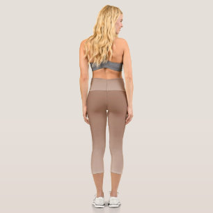Elegante Rustikale Bronze Highlights Capri Leggings