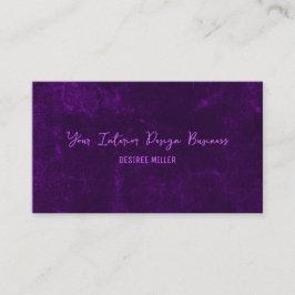 Elegante rustikale dunkle Lila Vintage Textur Visitenkarte