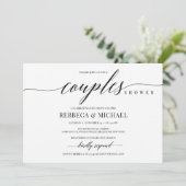 Elegante rustikale, einfache minimalistische Paare Einladung (Stehend Vorderseite)