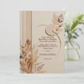 Elegante rustikale Einladung zur Hochzeit (Stehend Vorderseite)