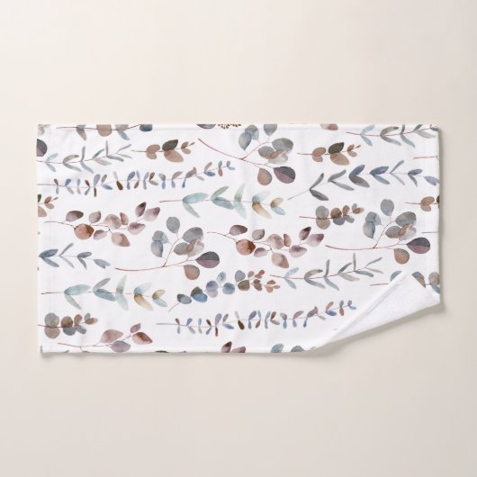 Elegante Rustikale Eukalyptus-Blätter Badhandtuch Set (Handtuch)