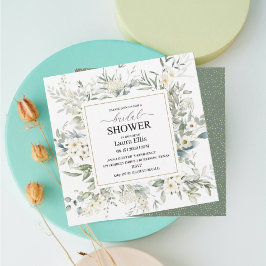 Elegante rustikale Eukalyptus Blätter Einladung