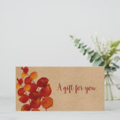 Elegante rustikale Eukalyptus-Blätter Geschenkguts (Stehend Vorderseite)