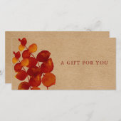 Elegante rustikale Eukalyptus-Blätter Geschenkguts (Vorne/Hinten)