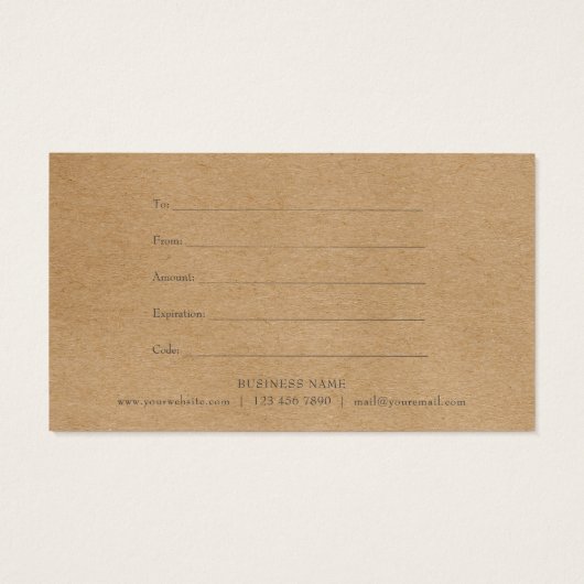 Elegante rustikale Eukalyptus-Blätter Geschenkguts (Rückseite)