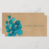 Elegante rustikale Eukalyptus-Blätter Geschenkguts (Vorne/Hinten)