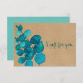 Elegante rustikale Eukalyptus-Blätter Geschenkguts (Vorne/Hinten)