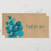 Elegante rustikale Eukalyptus-Blätter Geschenkguts (Vorne/Hinten)