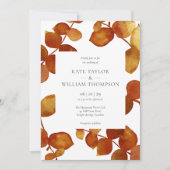 Elegante Rustikale Eukalyptus Floral Wedding Einladung (Vorderseite)